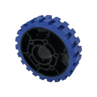 WSR 4 inch 100mm HiGrip Wheels Blue (Soft) with Hub Conversion Plate - 4 pack